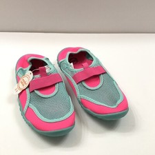 NEW Girls Wonder Nation Mint Pink Mesh Swim Water Shoes Size 2-3