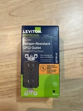 Leviton GFTR1-K 15A 125V Duplex Self-Test Tamper-Resistant GFCI Outlet in Brown