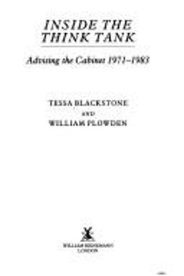 Inside The Think Tank : Advising The Schrank 1971-1983 Hardcover