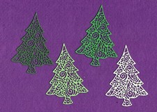 CHRISTMAS TREE 6 die cuts scrapbook cards