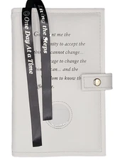 Alcoholics Anonymous AA Big Book 12 12 Double Vinyl Book Cover  MISTY WHITE