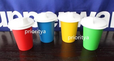 Tupperware Kids 6oz / 180ml Bell Tumbler with Sipper Seal Set of 4 BPA Free New