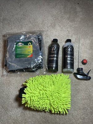 Adams Graphene Shampoo 16oz & Detail Spray 16oz . Detailing Lot . NIB