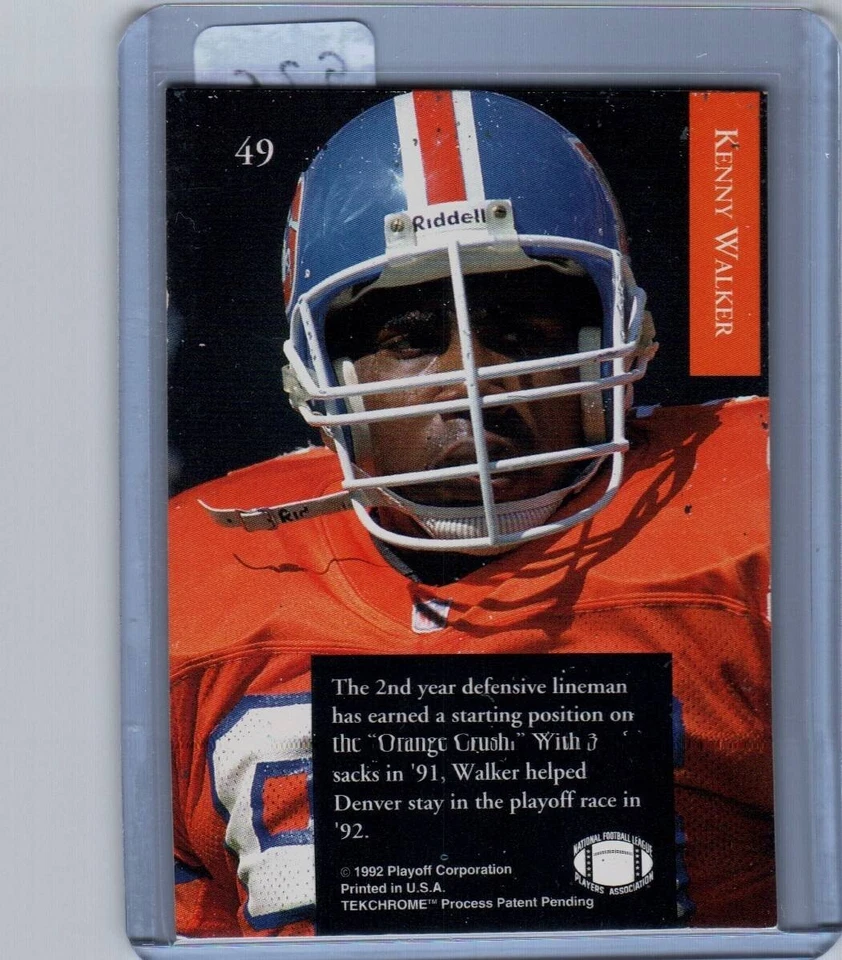 1992 Playoff - Kenny Walker #49 - Image 2 of 2