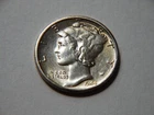 1944-D CH BU Silver Mercury Dime with nearly Full Split Bands