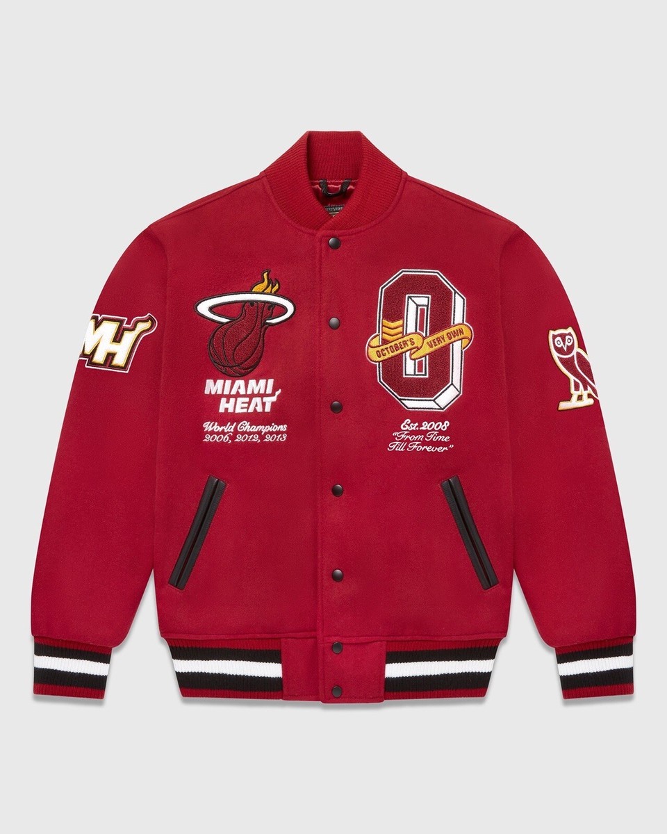 OVO x NBA x Miami Heat Varsity Jacket World Champions October