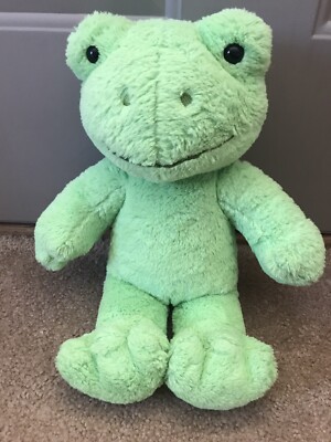 Build A Bear Spring Tree Frog Green Stuffed 16'' BABW Closed Mouth Frog CUTE!