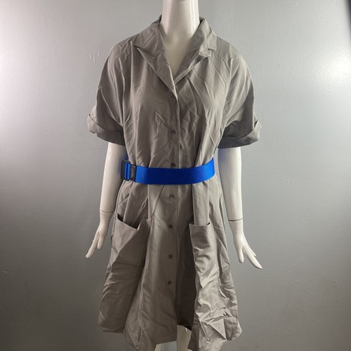 NWT Neil Barrett Womens Flared Kimono Shirt Dress w/Belt Stone Size 42 - Picture 1 of 5