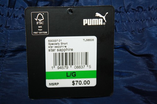 PUMA Men's Specialty Shorts NWT Star Sapphire SIZE: LARGE FREE SHIPPING - Picture 3 of 6