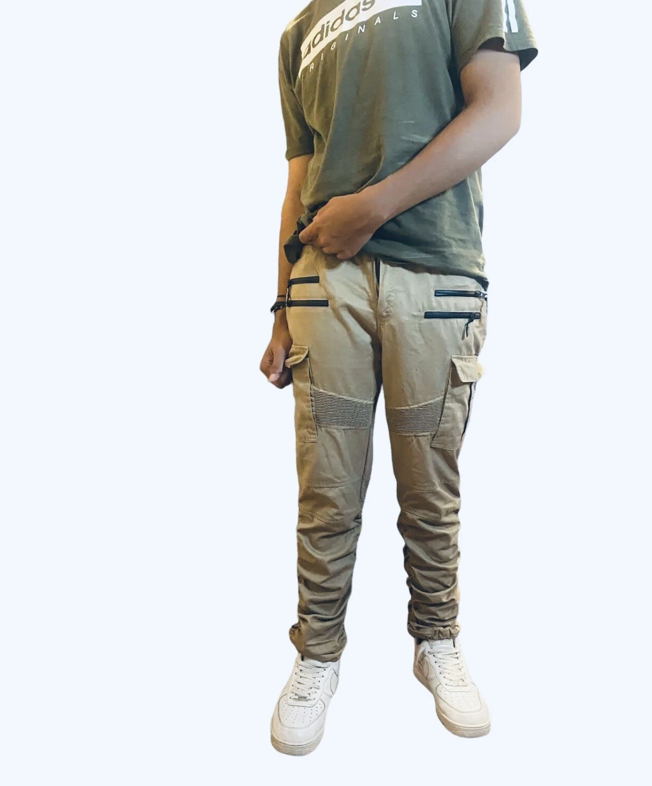 AMERICAN STITCH MENS KHAKI TAN JOGGER PANTS SZ LARGE