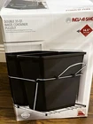Rev-A-Shelf 35 夸脱塑料拉出垃圾桶双容器-RV-18PSC-18-5