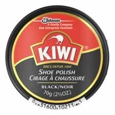 Kiwi Shoe Polish - Black/Noir 70 g/2.5 oz ~ NEW ~ 