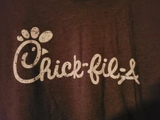 EUC Platinum Delta Apparel Chick-Fil-A Graphic Cotton T-Shirt Grey Script XL