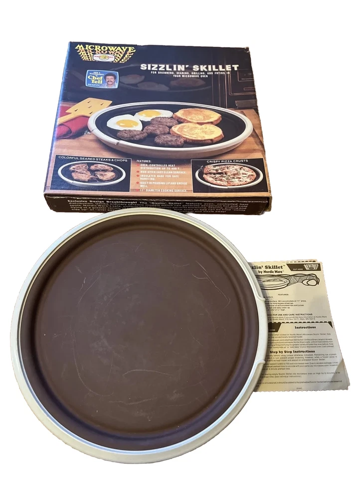 Nordic Ware Vintage Microwave Sizzlin' Skillet Microwave Cooking Plate In Box - Image 3 of 4