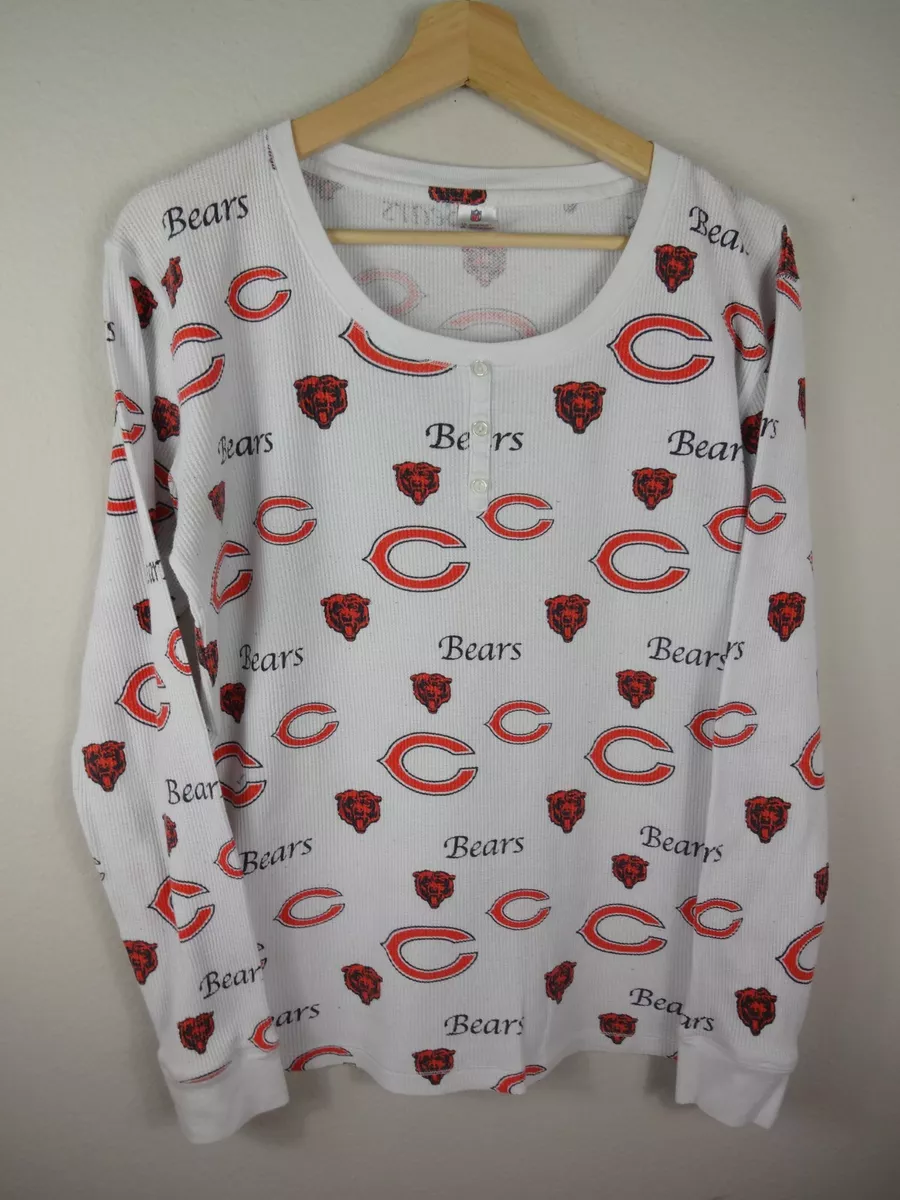 Chicago bears white long sleeve shirt top