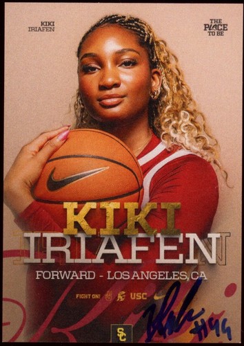Kiki Iriafen Signed Official USC TROJANS Trading Rookie Card #44 SGA 11/15/2024