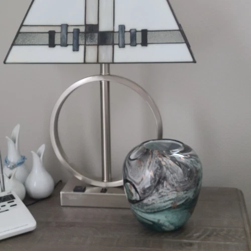 Cyan Design, Prismatic Vase, Grays, Turquoise, Metallic, Glass - Picture 7 of 7