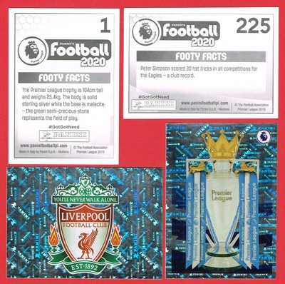 Panini Fußball 2020 Premier League Album Sticker 1-225