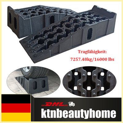 1 Paar 7.25 ton Auffahrrampe Auto PKW Rampe Auffahrschiene Fahrzeugrampe KFZ LKW