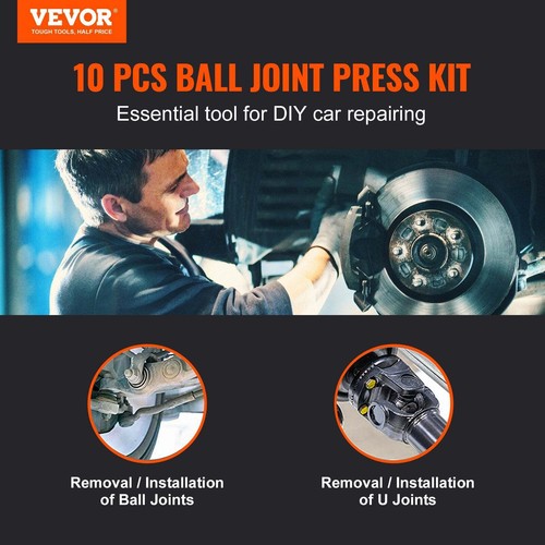VEVOR Ball Joint Press Kit, 10 pcsTool Kit, C-press Ball joint Remove and Ins... - Picture 2 of 7