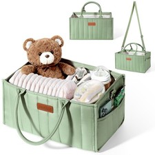 Baby Diaper Caddy Organizer, Portable Nursery Storage Basket