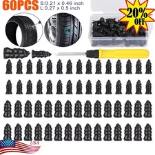 60PCS Car Vacuum Tire Repair Nail Rubber Screw Nails+ Screwdriver Tool Set w/Box