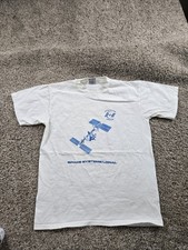 Vintage Loral Space Systems T Shirt XL Mens White Space Station Short Sleeve 90s