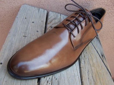 TO BOOT NEW YORK Mens Dress Shoe Brown Leather Plain Toe Italian Oxford Size 12M