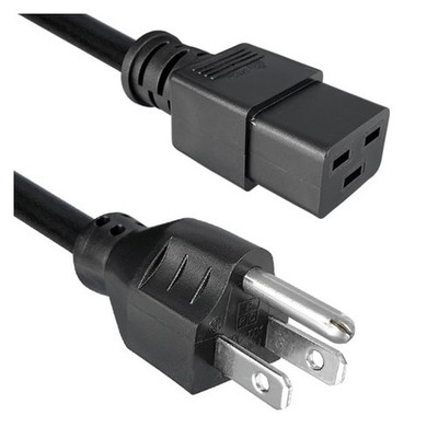 Dell 2R328 NEMA 5-15P/C19 Power Cord   6FT, 15A, 125V   Heavy-Duty Power Cable