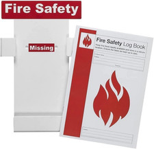 Group Fire Safety Log Book Station with FREE Fire Safety Log Book, A4
