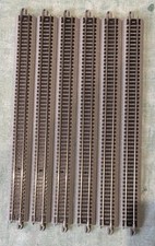 Bachmann 44815 - 6 Pieces of N Gauge Snap-fit 10” Nickel Silver Straight Track.