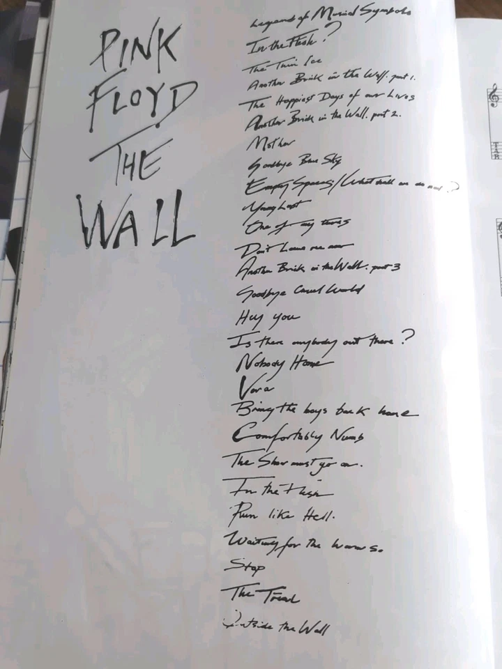 PINK FLOYD with THE WALL - GUITAR TAB EDITION -PINK FLOYD MUSIC PUBL LTD. - GC - Image 3 of 3