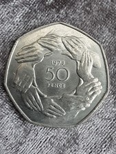 1973 Fifty (50p) Pence Coin - Joining the EEC hands coin in good condition
