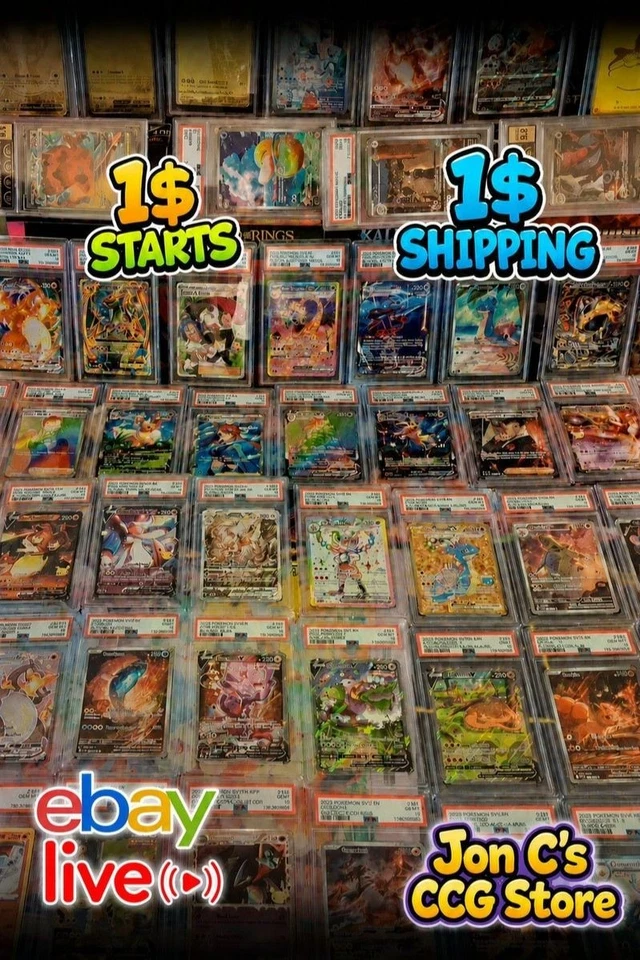 Midnight Pokemon Singles 1$ Starts 1$ Shipping Raw+Graded Jon C's CCG Store