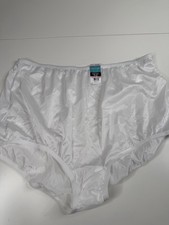 Vanity Fair nylon Cotton Briefs Size 10 3XL White NEW 16345 15712