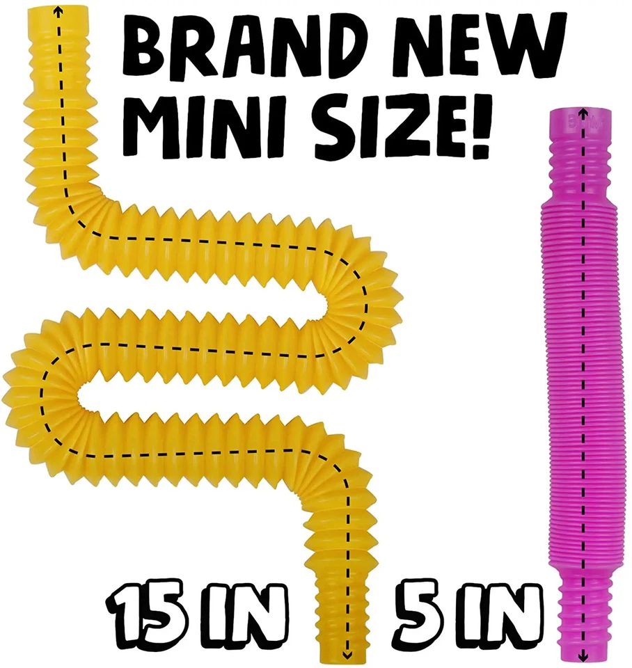 Buntes Zappelspielzeug Set 4er Mini-Röhren Sensorisch Bau Stress ADHS - Bild 2 von 4