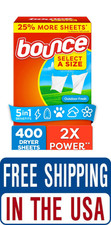 Bounce Select a Size Fabric Softener Dryer Sheets, Outdoor Fresh, 400 count