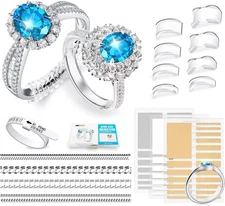 70 Pcs Ring Size Adjuster for Loose Rings with Measuring Tool for... 