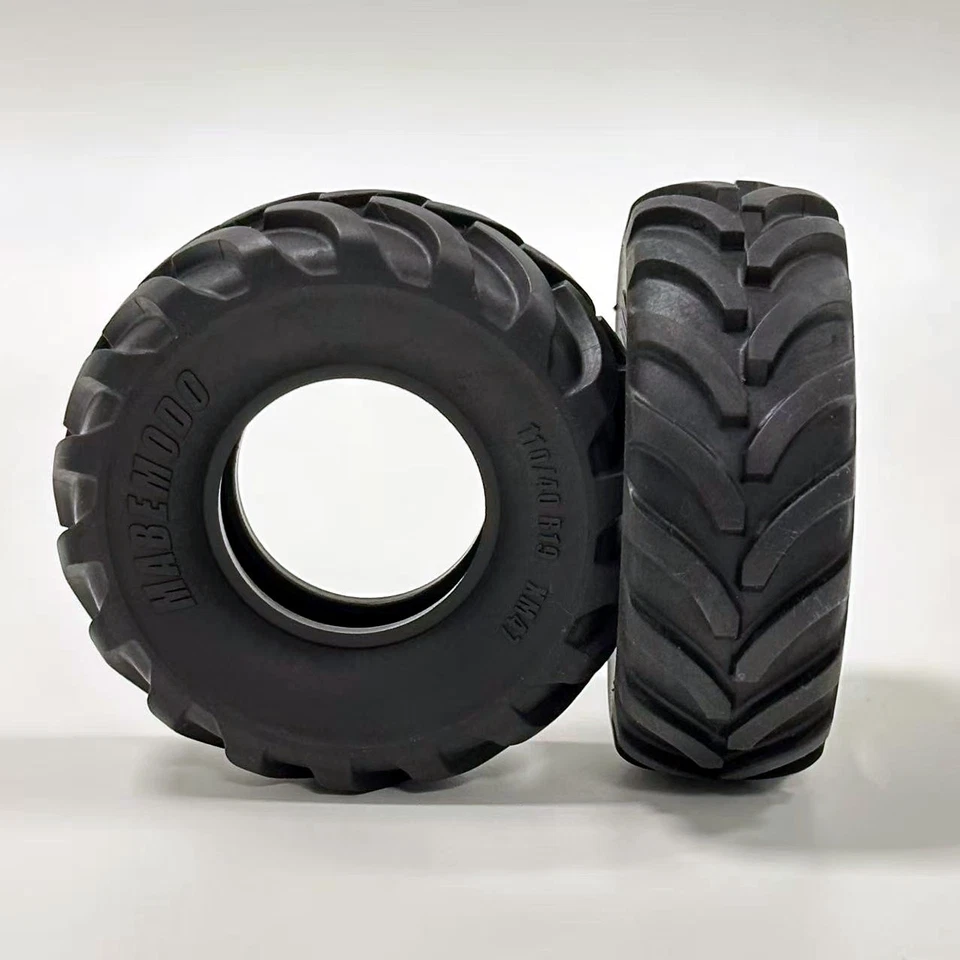 110mm Rubber Tires for Tamiya 1/14 RC Truck Scania MAN Volvo Actros DIY Parts - Photo 3/4