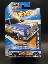 Hot Wheels 83 Chevy Silverado HW Racing 2011 Blue Pickup Truck 156/244 New