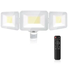 100W Motion Sensor Lights Outdoor, 9600lm 6500K LED Sensor Security Lights, I...