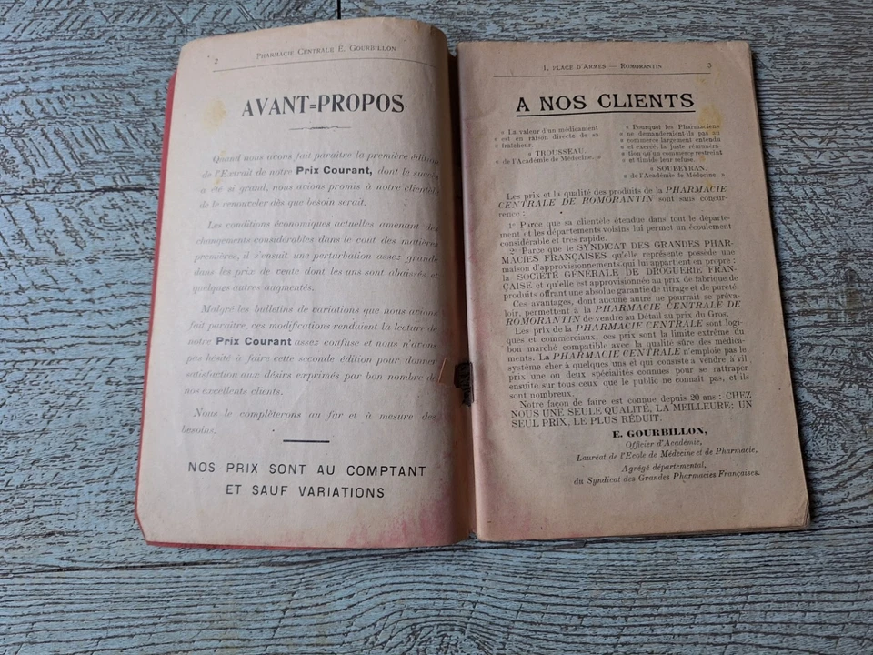 pharmacie romorantin gourbillon 1911 prix courants droguerie herboristerie santé - Photo 3/4