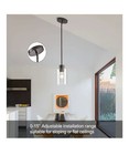 KLSS Oil Rubbed Bronze Pendant Lights Kitchen Island - Clear Glass Pendant Light — photo 7