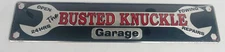 The Busted Knuckle Garage Wrench Tin Man Cave Sign New and Sealed