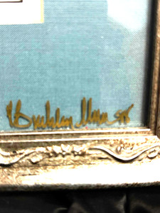 P. Buckley Moss Print "Christmas Dance" 1987 PERSONALLY SIGNED ON GLASS 2X Matte