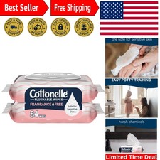 Gentle Flushable Wet Wipes - 95 Water, Hypoallergenic  Travel-Friendly 84 Ct 