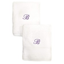 Authentic Hotel and Spa Sweet Kids 2-Piece White Turkish Cotton Hand Towels Pers