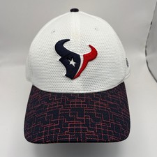 New Era NFL Houston Texans White Red Blue Flex Fit Baseball Cap Hat Large XL