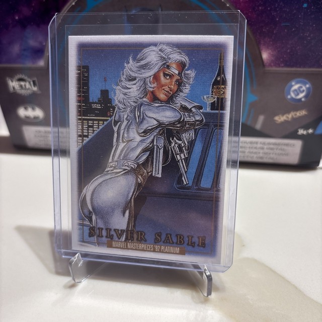 2024 SkyBox Marvel Masterpieces '92 Platinum Leather #81 Silver Sable