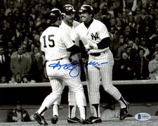 Reggie Jackson Signed 8x10 New York Yankees B&W Photo BAS